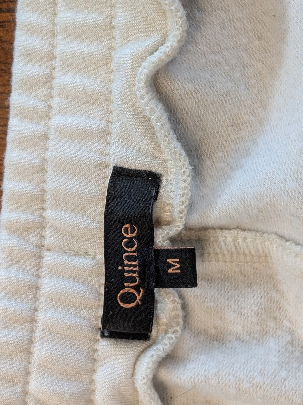 Quince SuperSoft Fleece Jogger Sweatpants Womens Medium Ivory Activewear Pant - Picture 6 of 9